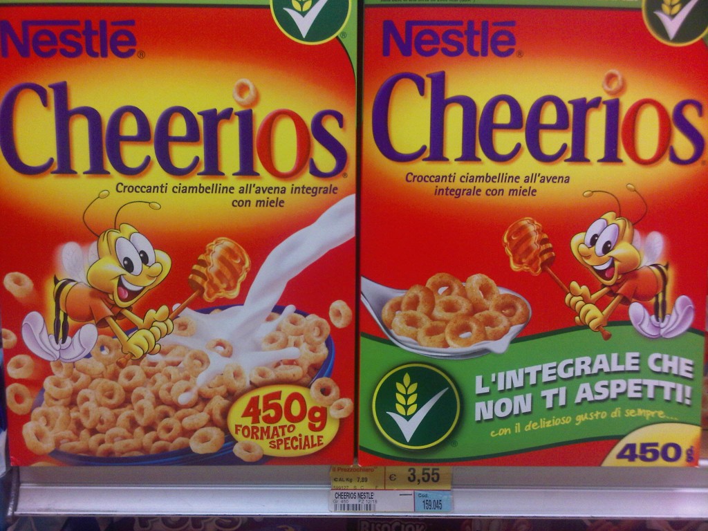 Cheerios packaging